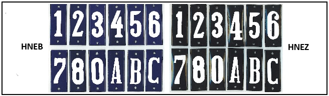 Housenumber sign, Plaque numero de maison, Hausnummernschild, Huisnummerbord